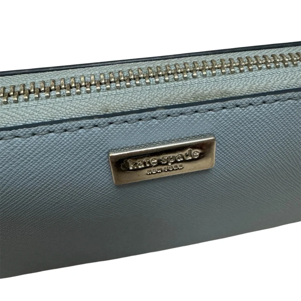 Kate Spade Laurel Way Neda Wallet Cloudcover Zip Around Wallet Dusty Blue